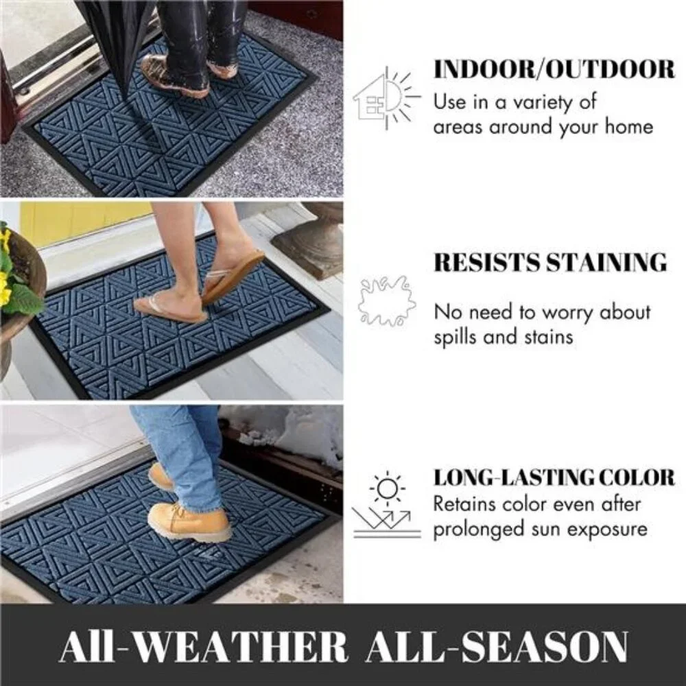 Door Mat Outdoor Entrance, Heavy Duty Sturdy Front Welcome matt for Outside Home